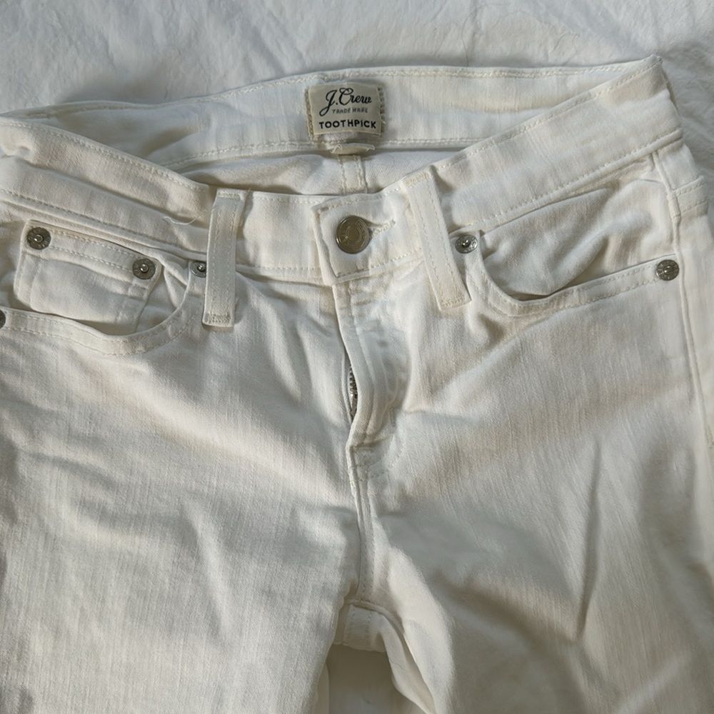 J Crew White Toothpick Jean